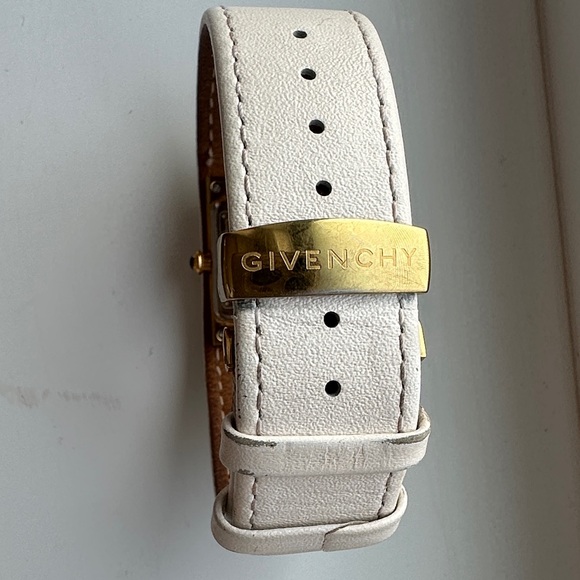 Givenchy Women Watch Swiss Movement Water Resistant White Leather Band